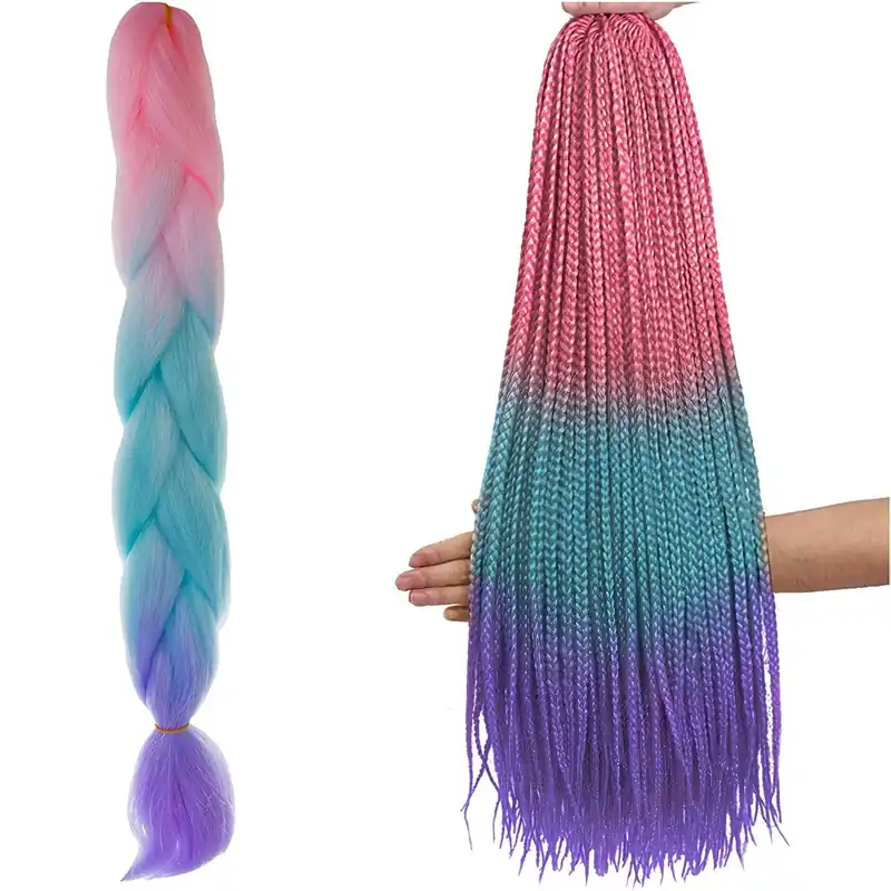 Kundernas favorit - Langt Ombre-hår - UV-resistent, farverigt