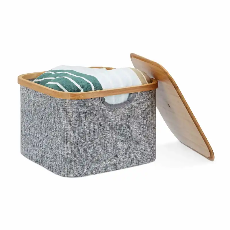 Kanonerbjudande - Storage basket fabric gray