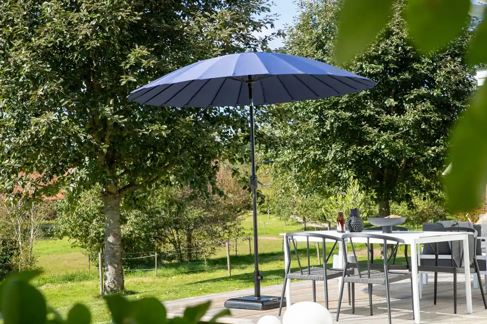 Köp online - Palmetto parasol , Sort/blå
